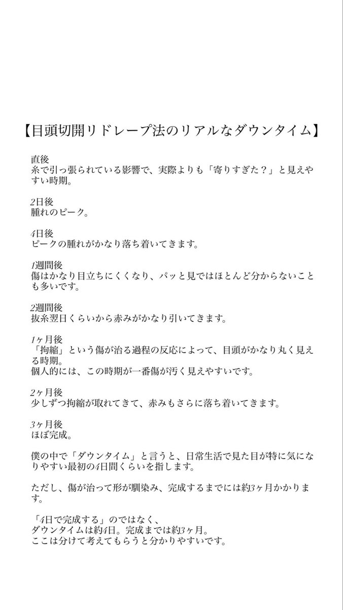 dr_maruyama's tweet photo. 【目頭切開リドレープ法のリアルなダウンタイム】 https://t.co/uEkvq69rDc