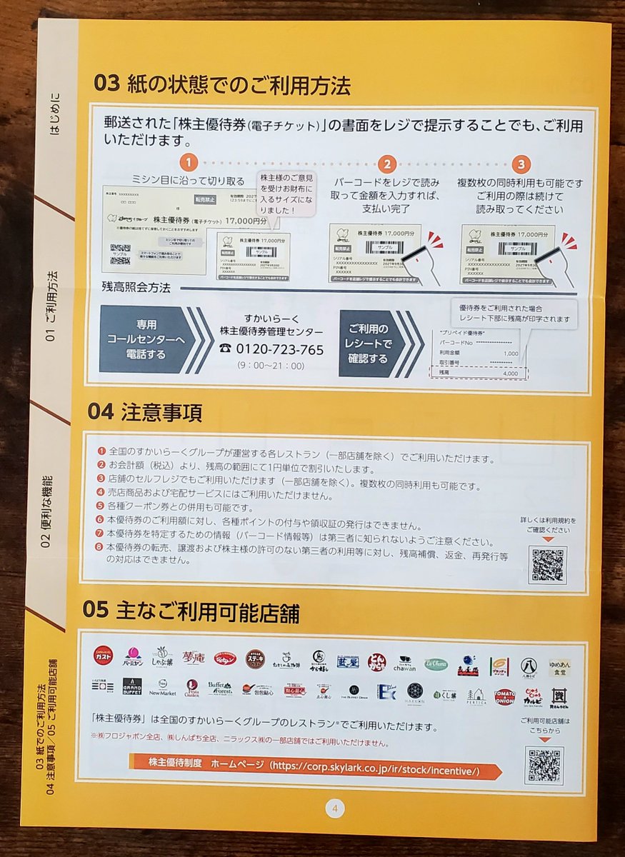 MaasStockLog's tweet photo. すかいらーくホールディングス(3197)から株主優待券を頂きました。お店も多いし、子連れ利用しやすくて便利な優待です。子どもはねこちゃん配膳ロボを気に入っているので、またねこちゃんのいるお店へお食事に行きたいな🐱 https://t.co/AAsIraDwbf