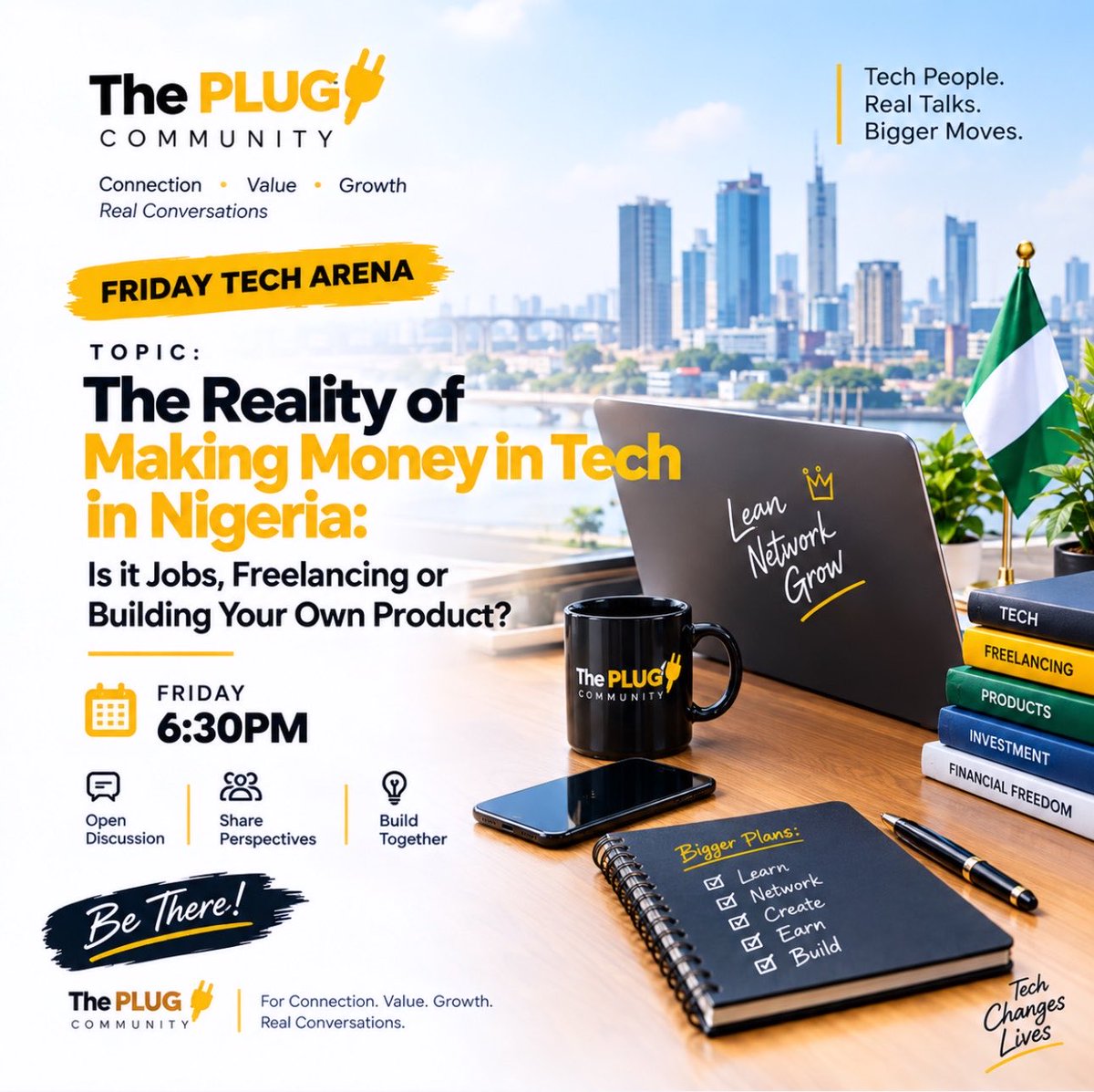 RDB11816173's tweet photo. 🔔 TONIGHT | 6:30 PM

FRIDAY TECH ARENA 🔌

The Reality of Making Money in Tech in Nigeria: Is it Jobs, Freelancing or Building Your Own Product?

No hype. Just real conversations, honest perspectives & practical insights.

Come with your questions.
See you at 6:30 PM 🚀

 https://t.co/XzsCqm1ZYH