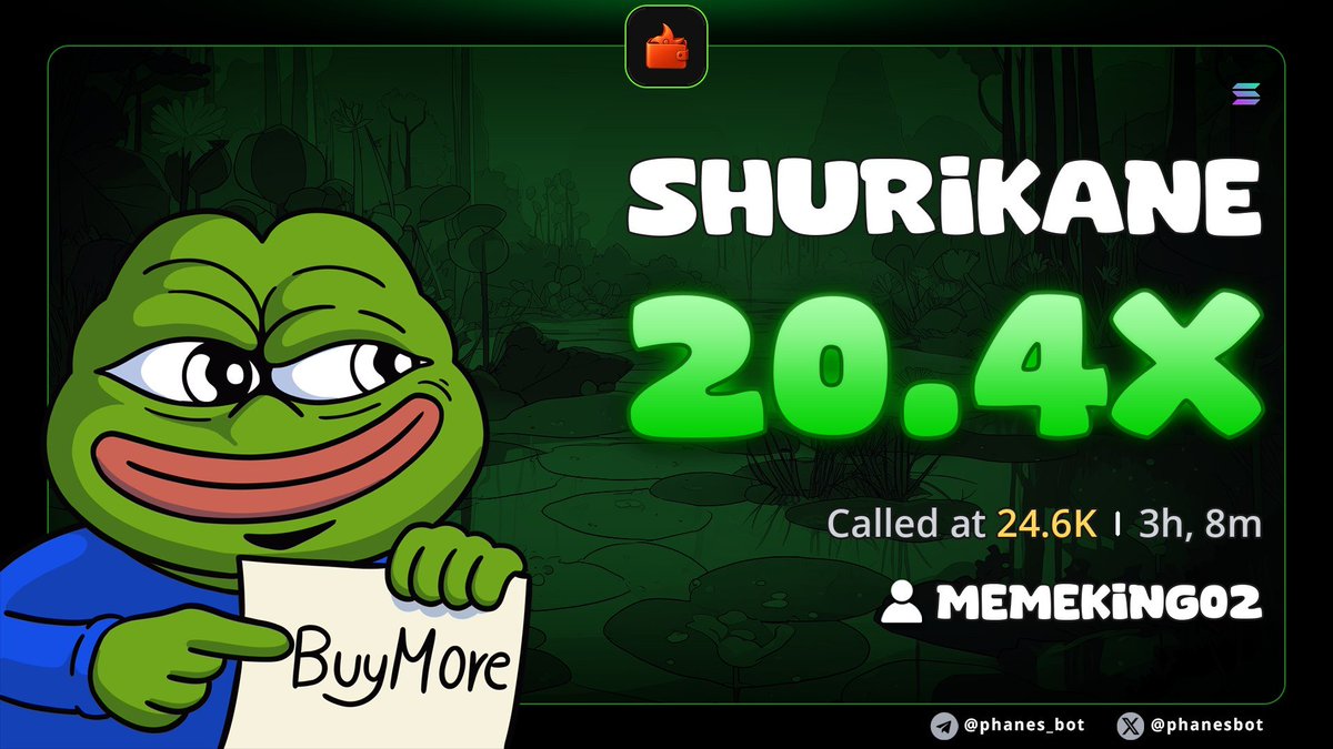 Degenking00's tweet photo. Sweet 20x up on $SHURIKANE
Early calls on my Tg group 
CA;

EXXR9Wt3mjxbjmzhPVj7EcA3zfxZd9uk1WhMioeipump https://t.co/4sMczMmJne