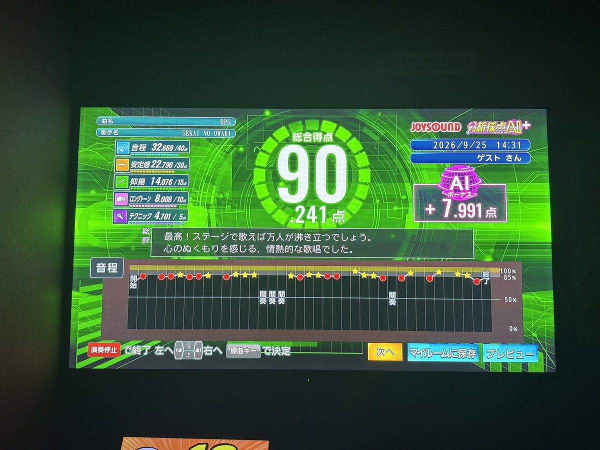 GKentya's tweet photo. なんかサラッと90点取れたんだが https://t.co/yoAOEXNnyi