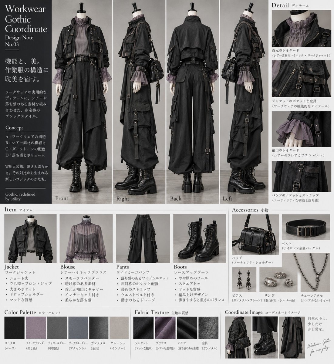 GOTHIC OUTFIT ARCHIVE 01｜4つのゴシックコーデ | こなら
