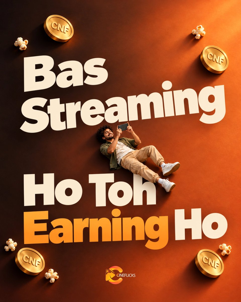 CineflicksOTT's tweet photo. Binge-watching ka asli maza tab hai jab aapka screen time aapko pay kare!

Kyu har mahine subscription ka bill bharna jab aap simply movies dekh kar digital assets kama sakte ho? 

Cineflicks is building an ecosystem where relaxing with your favorite stories actually builds your portfolio.

The app is building, and our Phase 2 Presale is live right now at $0.003. 🚀
