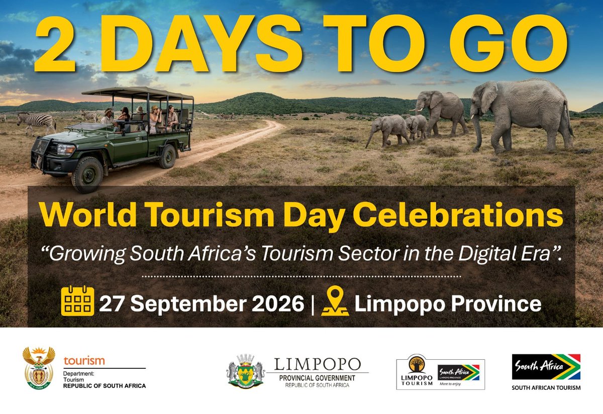 Tourism_gov_za's tweet photo. #WTD2026 | #WorldTourismDay2026 | #TourismMonth2026 | #DigitalTourismSA | #ShareSouthAfrica | #WeDoTourism | #GoLimpopo | #VisitLimpopo | @LimpopoLEDET | @golimpopo https://t.co/u7fEzl091U