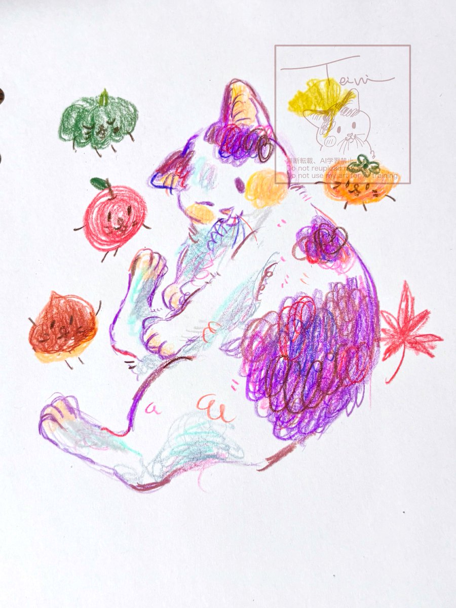 teinitoi's tweet photo. 秋っぽい絵たち https://t.co/u9nLefoSO4