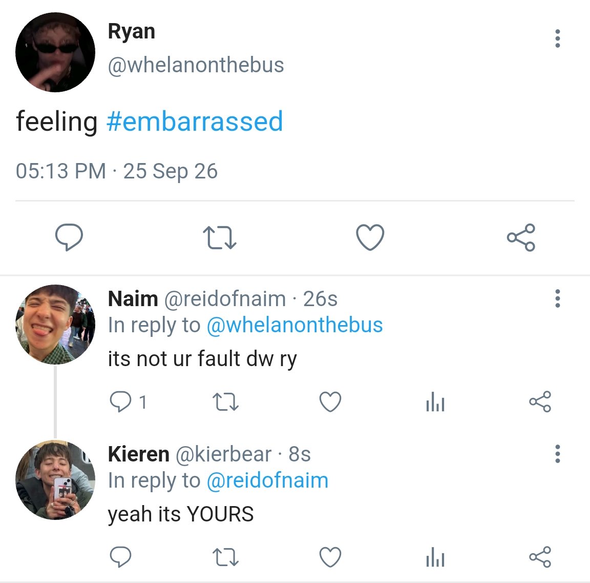 ParkBenchTheBug's tweet photo. short dumb as hell #ronren + #ryanaim 
smau, literally just being stupid on twinote https://t.co/k7UE8WwwD9