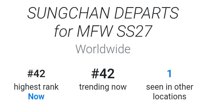 sungchanlands's tweet photo. 📈 260925 TRENDING | #SUNGCHAN   

SUNGCHAN DEPARTS for MFW SS27 is currently trending 42 worldwide on X/Twitter following Sungchan’s Milan Fashion Week airport appearance!

#BottegaVenetaSS27xSUNGCHAN
#BottegaVenetaSS27 https://t.co/AqJmM8eZUr