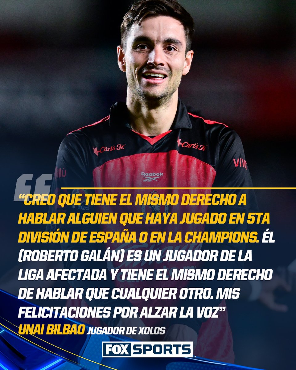 FOXSportsMX's tweet photo. ¡OJITO AQUÍ A LOS DETRACTORES! 🤐

#CentralFOX | Unai Bilbao respalda al portero del Morelia, Roberto Galán, tras comparecer en el Senado hablando de la urgencia de tener ascenso 👏

Al arquero del Morelia lo señalaron porque "ni juega"... Pero ya salió alguien de Primera a apoyarlo 💪