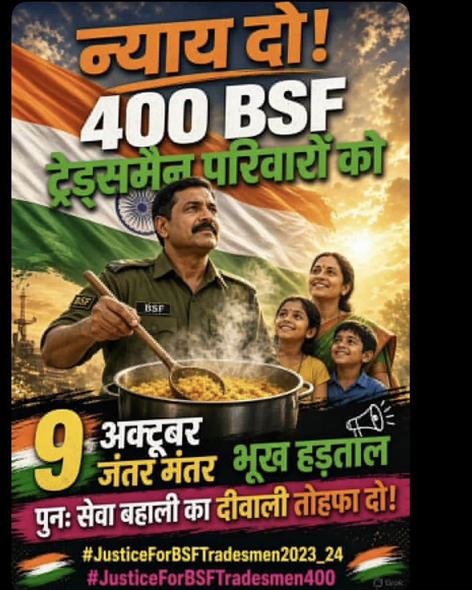 SoldierADI01's tweet photo. #JusticeForBSFTradesmen2023_24

#JusticeForBSFTradesmen400
@PMOIndia 
@HMOIndia 
@BSF_India 
@AmitShah 
@narendramodi https://t.co/Uo5fLzRxJf