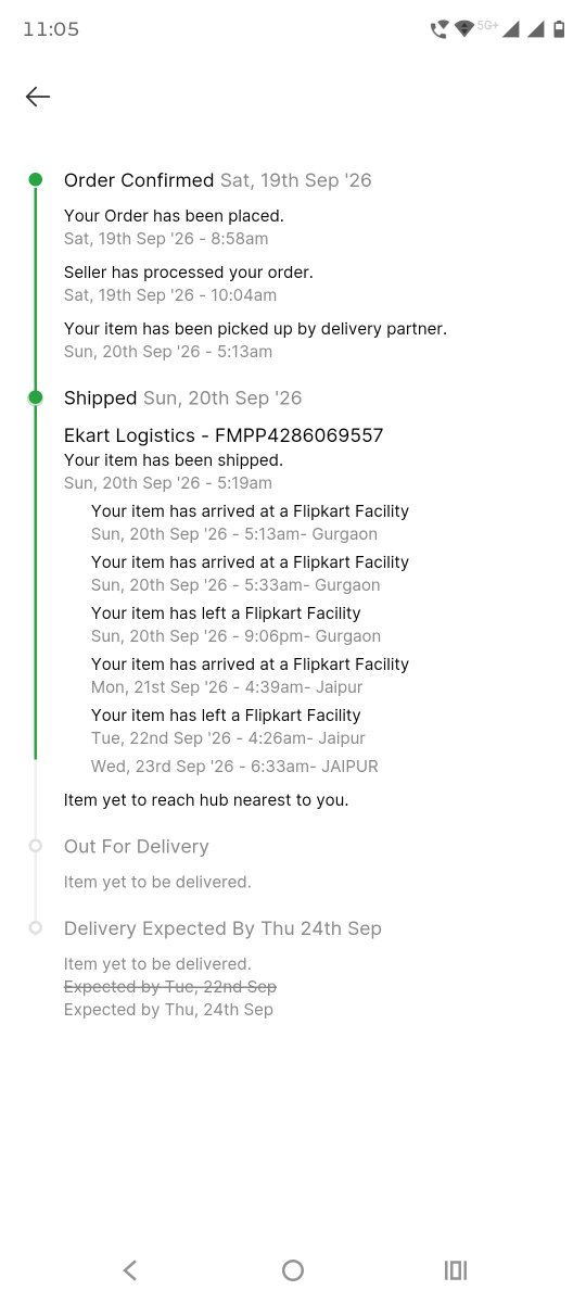aasif4646's tweet photo. OD438664382112949100 My order was supposed to be delivered, but it hasn’t been delivered yet. The delivery is already delayed, and I haven’t received any proper update. Please check the status and arrange delivery as soon as possible. #Flipkart #DeliveryIssue
@flipkartsupport
1/2 https://t.co/99Qa9mDCAn