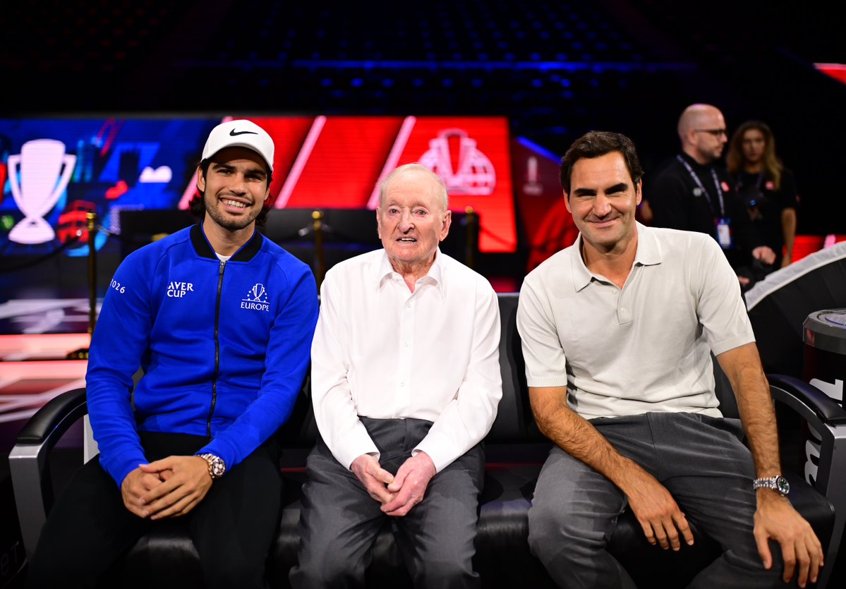 BastienFachan's tweet photo. Best male player from the 1960s: Rod Laver

Best male player from the 2000s: Roger Federer

Best male player from the 2020s: Carlos Alcaraz https://t.co/BAMCPxSvQp