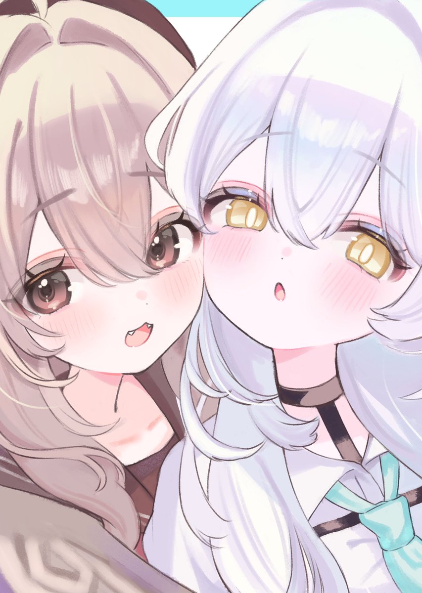8m_cha8's tweet photo. 「「ぎゅっ！」」 https://t.co/cEeXTlhn0r