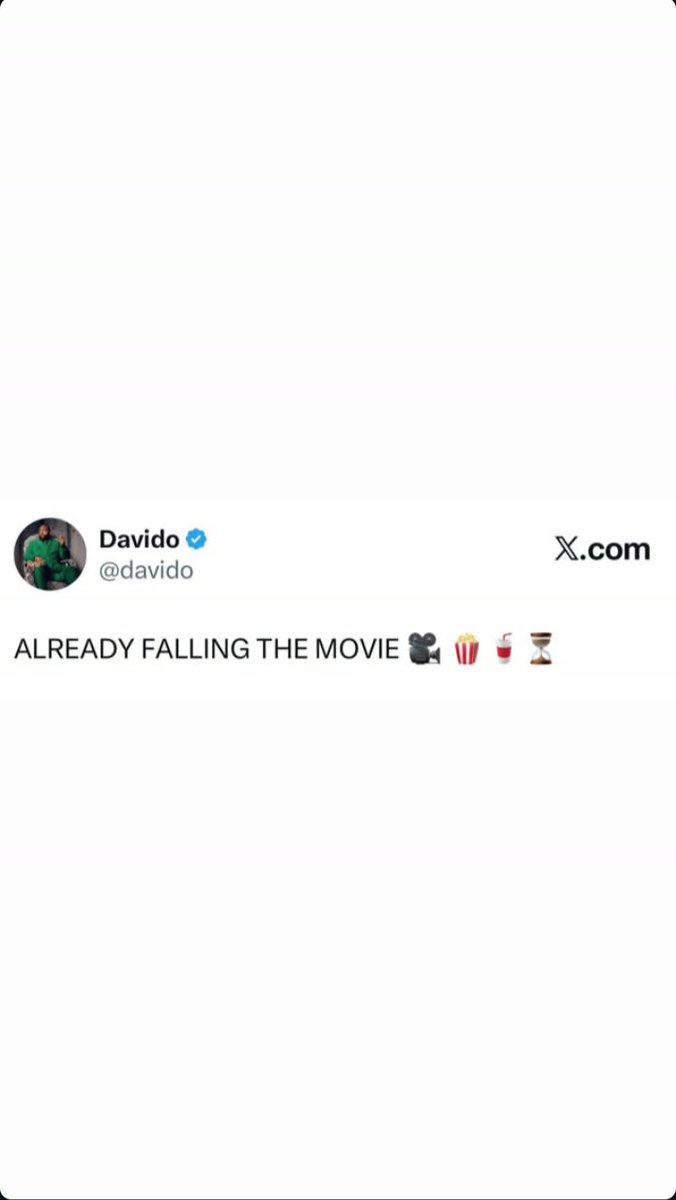 OO1updates's tweet photo. 30BG, ARE YOU READY FOR @davido's “ALREADY FALLING” MOVIE? 🎥🍿🔥💃

THE STORY IS COMING TO LIFE! GET READY FOR ANOTHER OBO MOMENT! 🐐👑

ARE YOU READY? 🔥🎬 https://t.co/31lH9SIZSY
