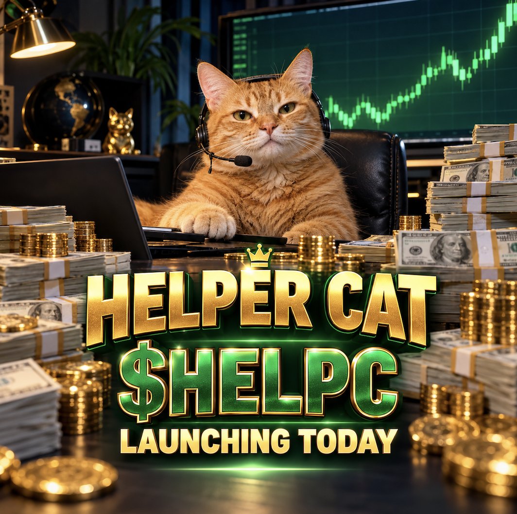 helpercatcoin's tweet photo. Today is the day.

HELPER CAT officially launches today on https://t.co/lcUbl4eJb0.

The cat is ready. The community is growing. The journey starts now.

Follow us and stay close for the official launch announcement.

$HELPC #HelperCat #Solana #PumpFun https://t.co/edgjCKPvhe