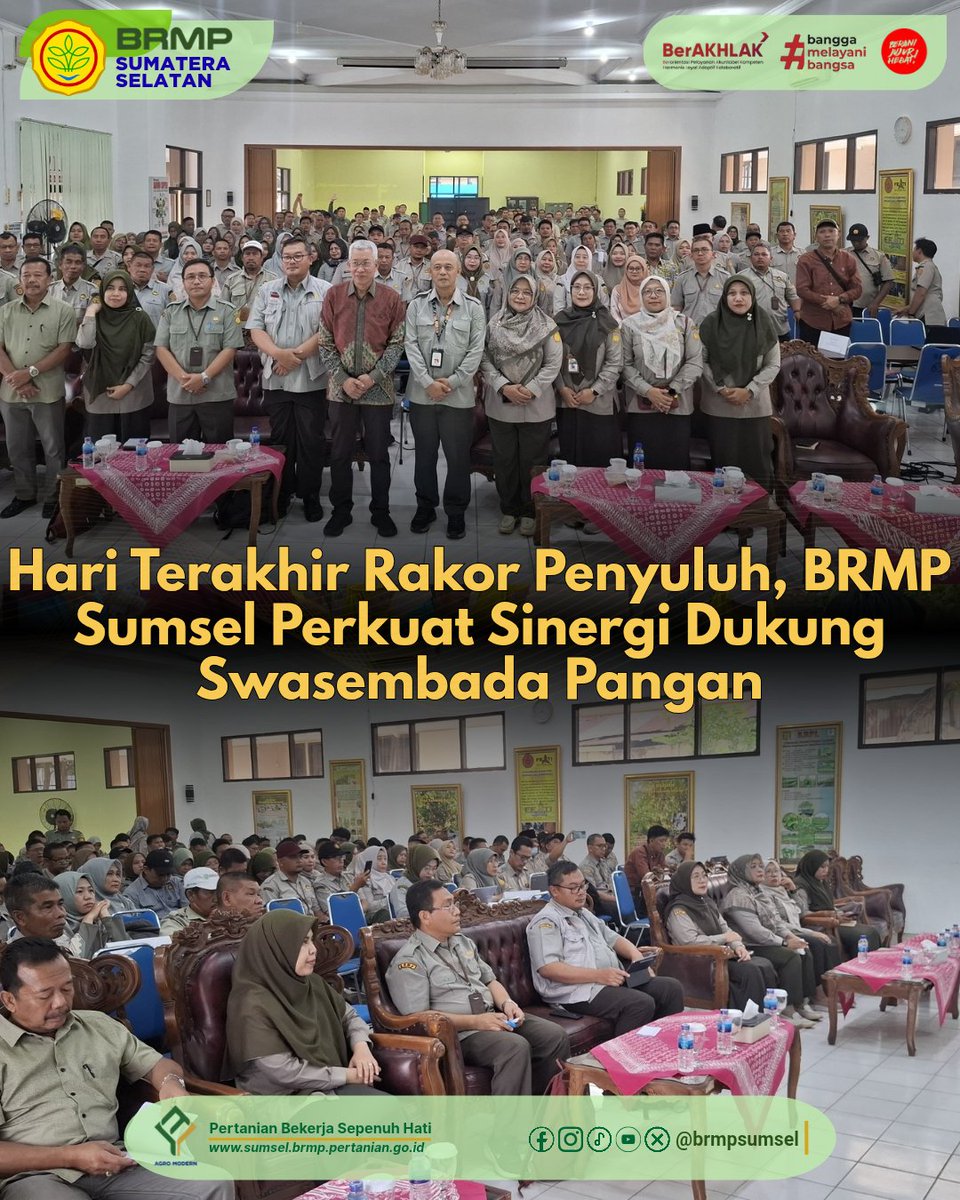 brmpsumsel's tweet photo. Hari terakhir penguatan kapasitas dan sinergi penyuluh dalam mendukung pelaksanaan Program Swasembada Pangan di Sumatera Selatan. Rangkaian kegiatan ditutup dengan post-test dan penutupan untuk memperkuat koordinasi dalam pelaksanaan program di lapangan. https://t.co/mwAlPtFnCc