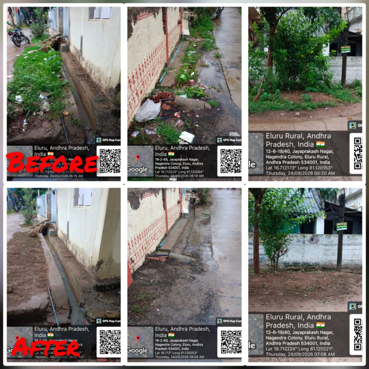 elurumc's tweet photo. ✨Eluru Municipal Corporation✨
Under the #SwachhataHiSeva drive, sanitation activites had done in the circles and thorough drain desiltation had conducted for better sanitation.
Let’s keep Circle 6 clean &amp; green! 🌿 https://t.co/wghRtZ1yoj