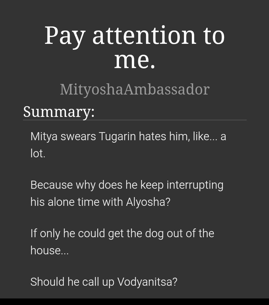yinsyacht's tweet photo. I've abandoned u guys for too long...

As always, read the tags, head the warnings and enjoy my dear #mityosha lings...

🔗 — https://t.co/LqQwkcusmr https://t.co/YgjzE8esde