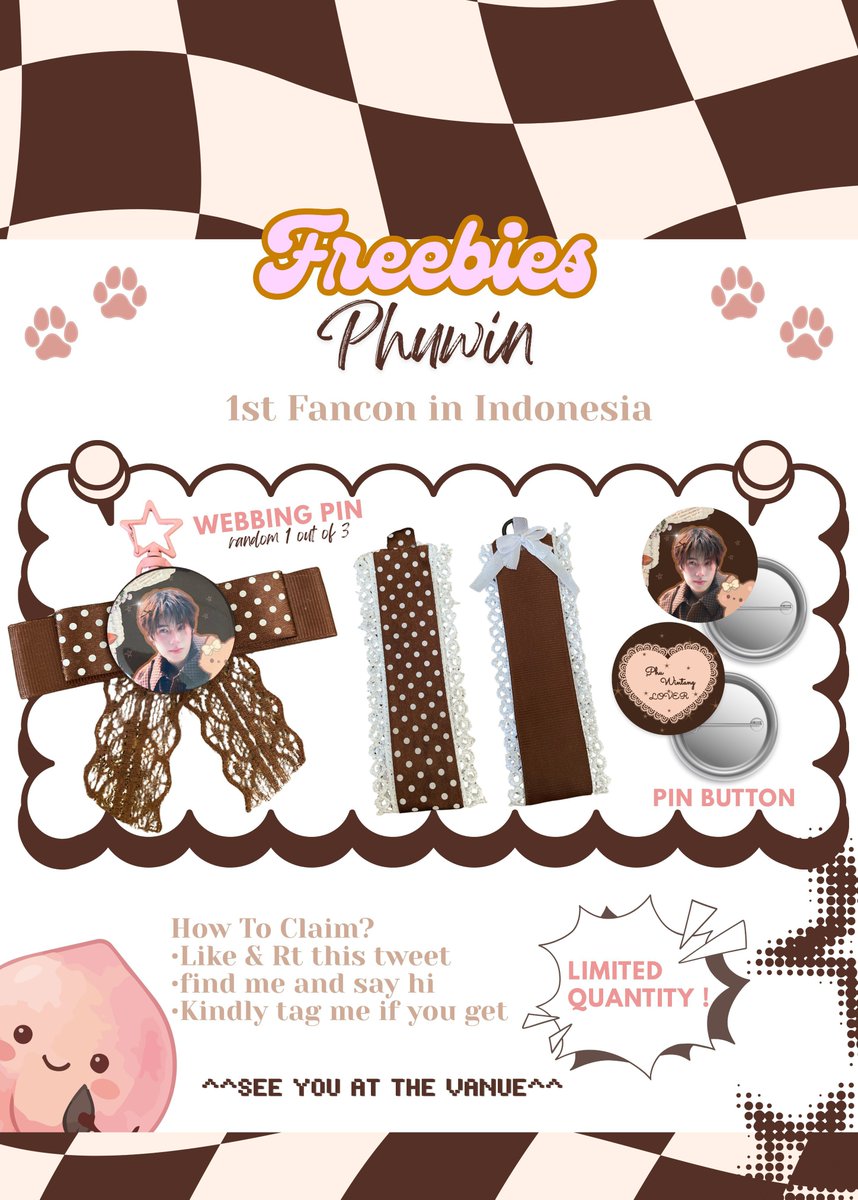 strwbrysa's tweet photo. 🍪🍫 #Phuwintang 1st Fancon in Indonesia
★.ᐟ freebies by @strwbrysa

🗓️ 3 Oct 2026
📍Balai Kartini - Kartika Expo Center
★Limited qty★

 rt &amp; like are appreciated ^^ 
      see you there ya🤎

#2026Phuwin1stFanconInIndonesia https://t.co/6bUSVNGWYF