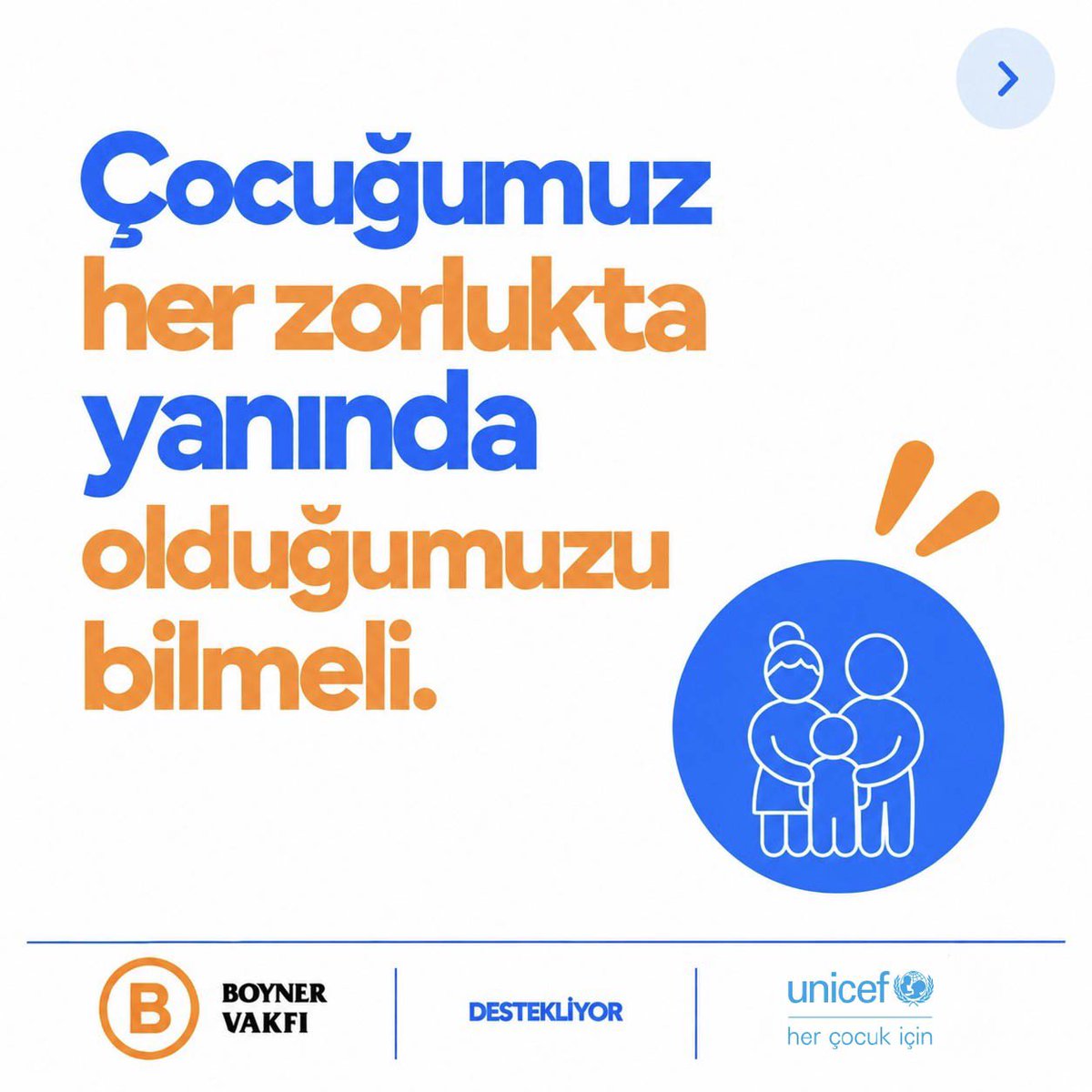 unicefturk's tweet photo. Çocuklar hayatlarının bazı dönemlerinde değişimlere ve zorluklara uyum sağlamakta güçlük çekebilirler. Böyle zamanlarda çocuğun en çok ihtiyaç duyduğu şey: sevildiğini, anlaşıldığını ve yanında olduğunu hissetmektir.
 
#cocugumunyanindayim #zamanindayaninda https://t.co/4wUNsSe8PY