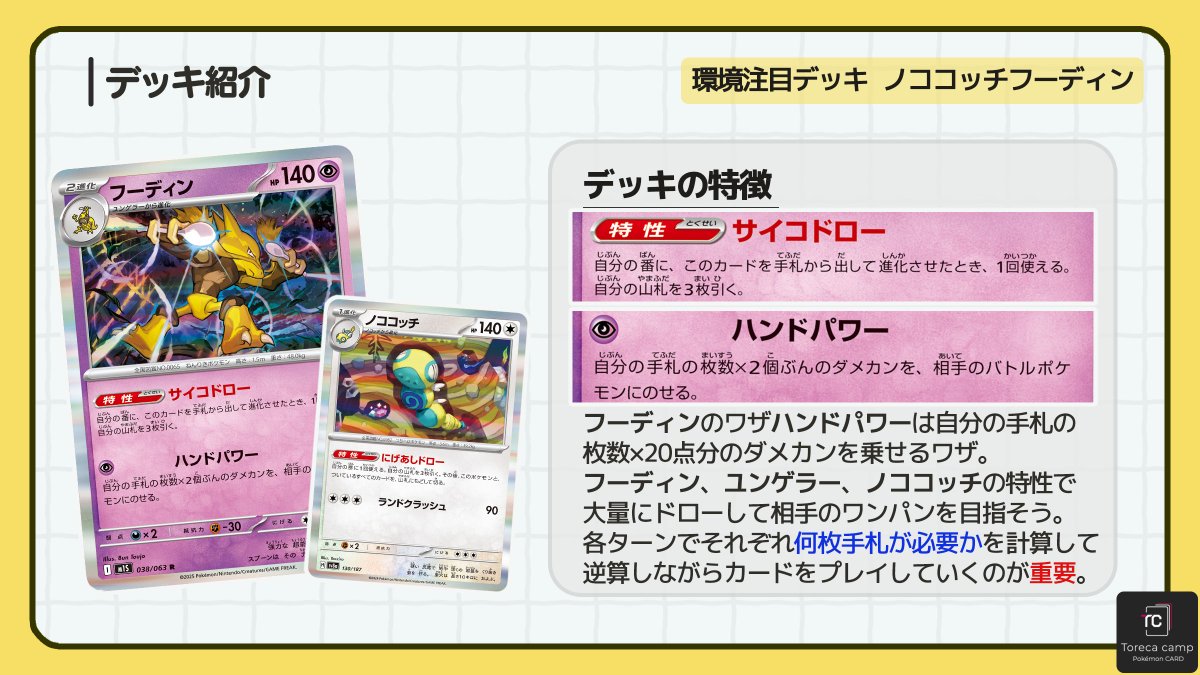 ポケモンカード　wcs2026 準優勝　ノココッチフーディンデッキ 30th_CELEBRATION環境注目デッキ_ノココッチフーディン】 | れーみん