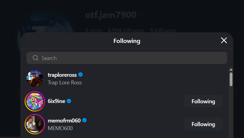 traploreross's tweet photo. Why OTF Jam only follow me Memo and 69 lol https://t.co/7NZujCrE96