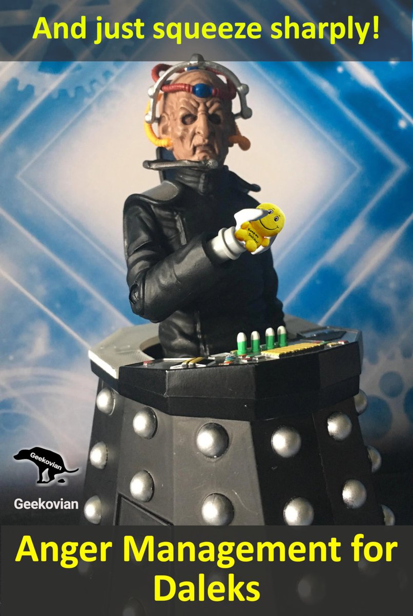 BryanCyborgBeal's tweet photo. We all need a little anger management. Some more than others, it seems. 

#DoctorWho #Daleks https://t.co/k44gxxFW2X