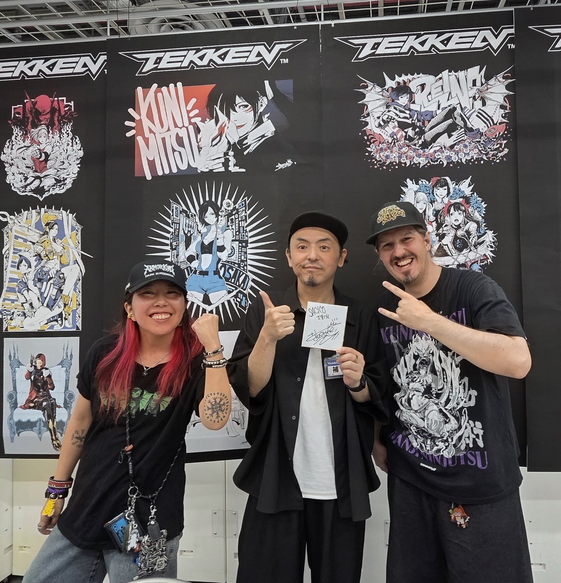 Jburvall's tweet photo. この前、アキバで鉄拳の天才イラストレーター会えました！自分はネットで投稿するのは苦手なんですけど、サインありがとう！

その後にインフルを引いたと聞きまして、お大事に！！

#鉄拳 #TEKKEN @jbstyle222 https://t.co/95MFllFJer