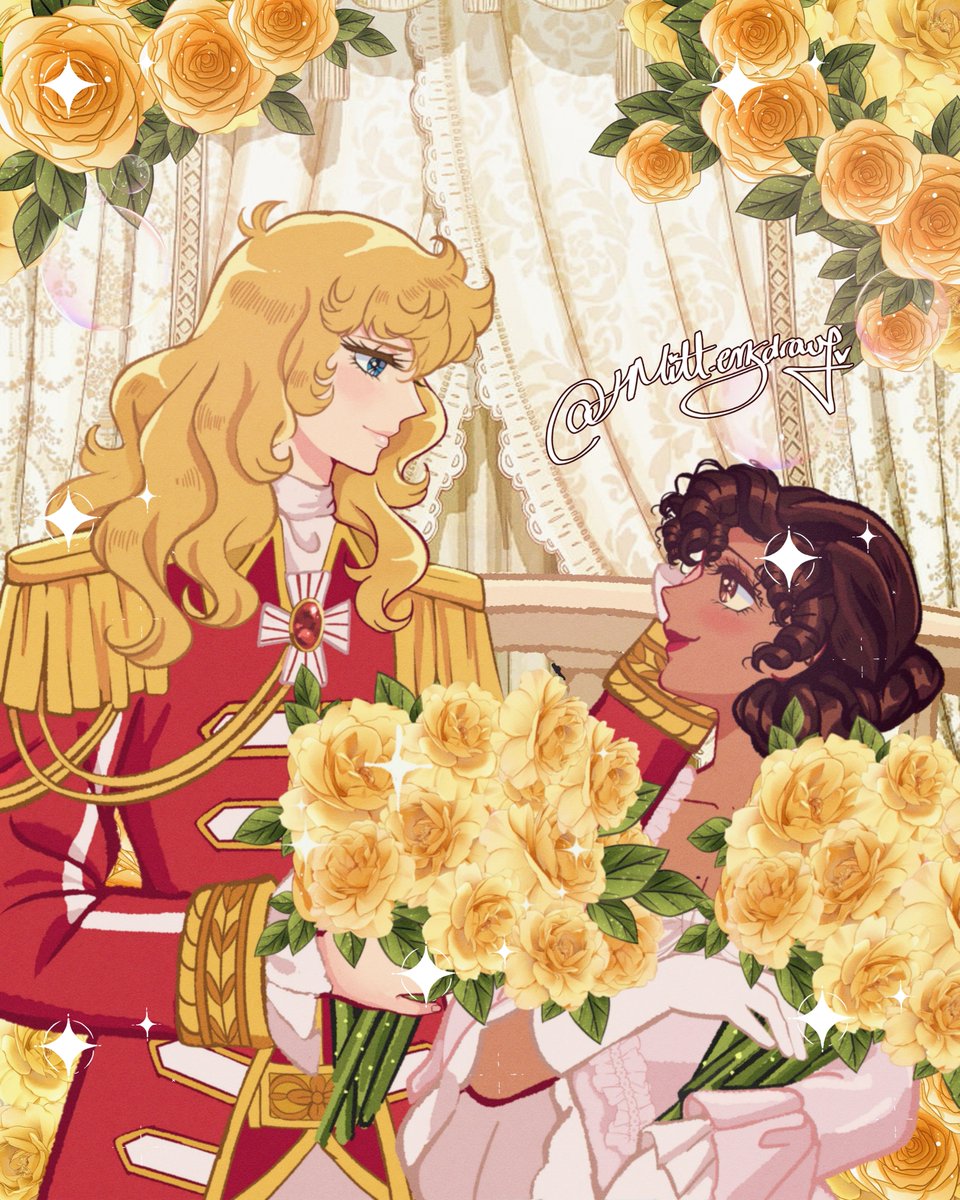 mittensdraw's tweet photo. No me gustaron las acciones de André Grandier en el manga, por lo que decidí crear un #yumeship 😍🌹✨ (/j) espero que les guste 🤧✨ #yumetwt #rov #roseofversailles #ladyoscar #ベルサイユのばら https://t.co/29JYmhhEDj