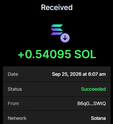 SigmaBullSol's tweet photo. 108.2M $SIGMABULL Successfully purchased ✅

Buy now before the presale ends

Send SOL To Presales Wallet:
EB6HcbQXufnxCeRxfJkngw4pNnbc5Ymwh5usGVmrngAH
 
Txn: https://t.co/asiwK9UrDk

Min buy: 0.2 SOL Max: 10 SOL

0.2 SOL → 40,000,000 $SIGMABULL
0.5 SOL → 100,000,000 $SIGMABULL
1 SOL → 210,000,000 $SIGMABULL

Retweet & Drop SOL Address