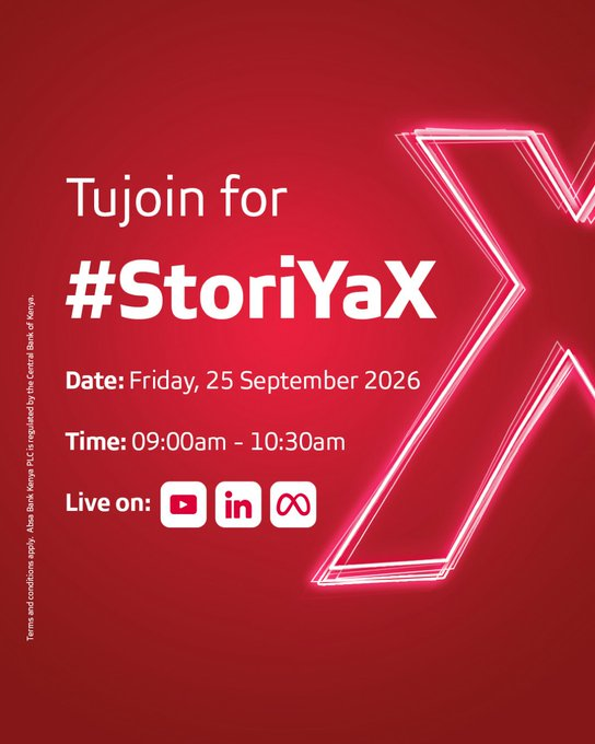 TheAbojani's tweet photo. Absa is about to unveil a new financial solution for the next generation of banking in Kenya.

You can tune in live and see what @AbsaKenya has in store.

Instagram Link: https://t.co/EYWZEEaiIi

#FindmyX #StoriyaX https://t.co/wx1hYPki1L