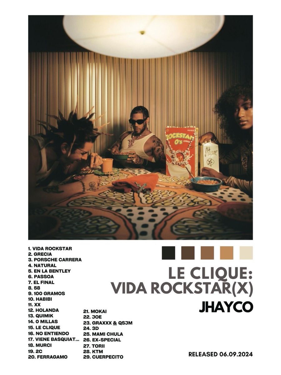 JessRaysorg0t's tweet photo. @jhayco celebra 2 años de su último proyecto, “LE CLIQUE: VIDA ROCKSTAR (X)”. Un disco que reunió 3 eras distintas de Jhayco en un solo proyecto. ¿Cuál es tu tema favorito de LCVRX? https://t.co/r1SeFU6Cqz