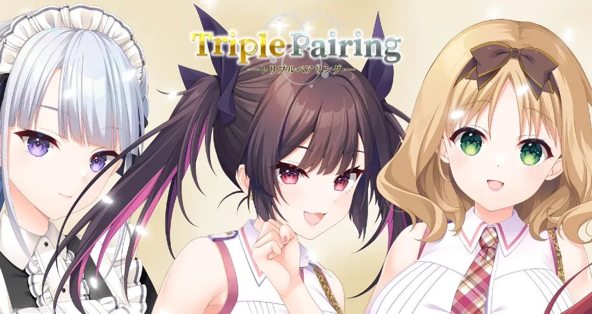 NookSite's tweet photo. 💍 Triple Pairing by Hooksoft/Kagami Games is out now! It's a three-way romance #visualnovel with six heroines, multiple love triangles, and plenty of comedy

⤵️ Check out our review and walkthrough/guide in the links below https://t.co/rkqMTzOKzC