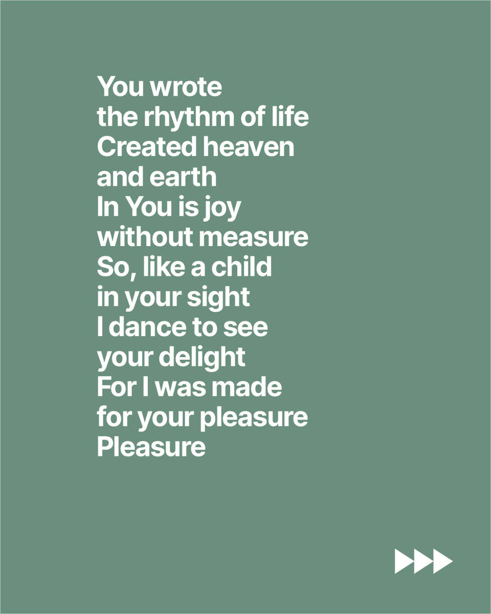 MakeWayMusic's tweet photo. Let all my movements express
A heart that loves to say ‘yes’
A will that leaps to obey you
Let all my energy blaze
To see the joy in your face
Let my whole being praise you
Praise you

Teach me to Dance song resources: https://t.co/PfDBRzn50o

#Worship #GrahamKendrick https://t.co/VeCUCpiu4O