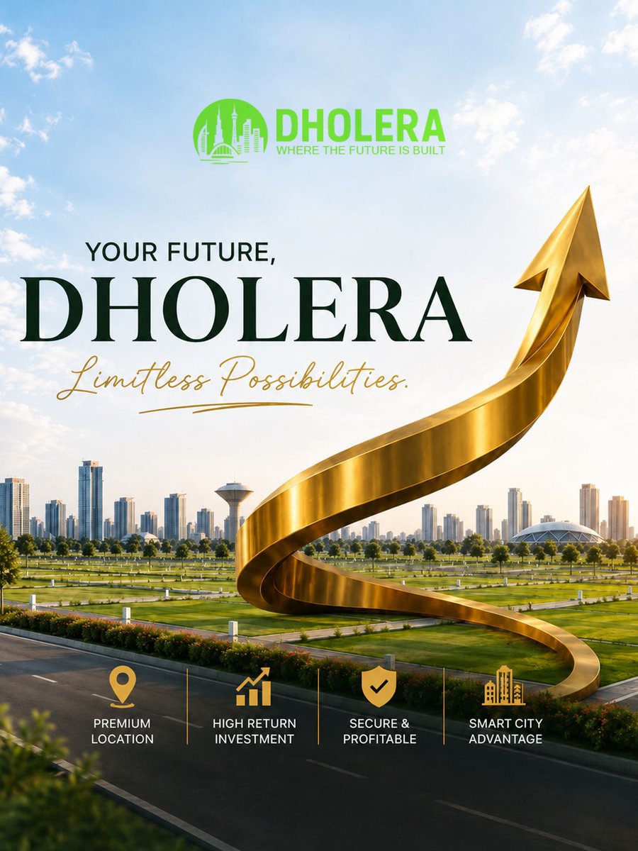 DholeraGujInv's tweet photo. Think beyond today. Invest where tomorrow is taking shape.
Put Dholera on your investment map.

#DholeraInvestment #FutureReady #PropertyGrowth #SmartCity #GrowthPotential https://t.co/ROIwhnGU6u
