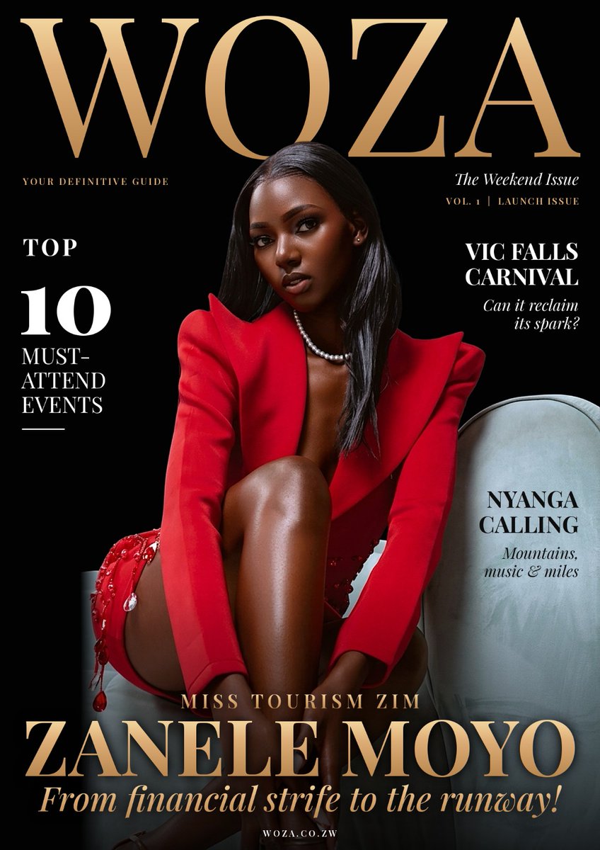 HStvNews's tweet photo. #WOZA is live. Zimbabwe's definitive guide to the weekend.

Cover star: Miss Tourism Zim Zanele Moyo.

Top 10 events · Vic Falls Carnival · Nyanga Calling
https://t.co/yjxmaGuNxA #WOZA #ComeBelong https://t.co/eVhGFicswi