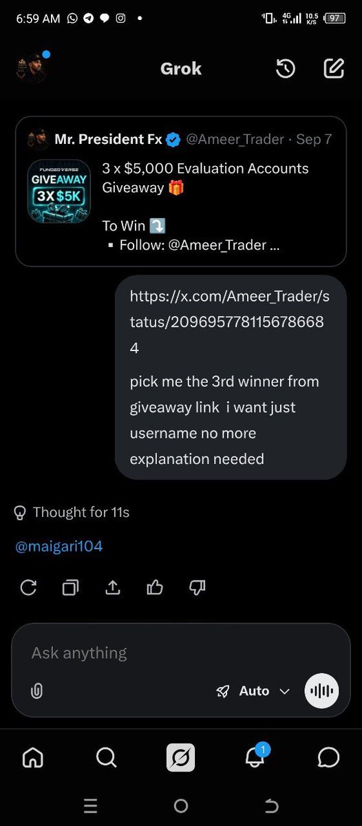 Ameer_Trader's tweet photo. CONGRATULATIONS TO THE LUCKY WINNER🎊🎊

@maigari104 

Open ticket on discord to claim. https://t.co/zA6xWww6oO