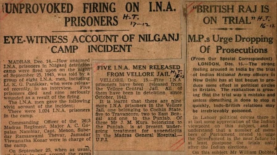anujdhar's tweet photo. "Fire on these sons of *itches"

This day in 1945, hundreds of Indian National Army men were killed in Nilganj camp in Bengal by Brown Sepoys. Rather than inquiring, Government of free India covered up this instance of war crime. There were many such instances. https://t.co/WxSi5827tC