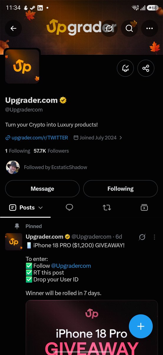 CalllMe_Senpaii's tweet photo. @Upgradercom It'll be nice if I can get the W!!
Thanks! https://t.co/g8BEo5OUjs