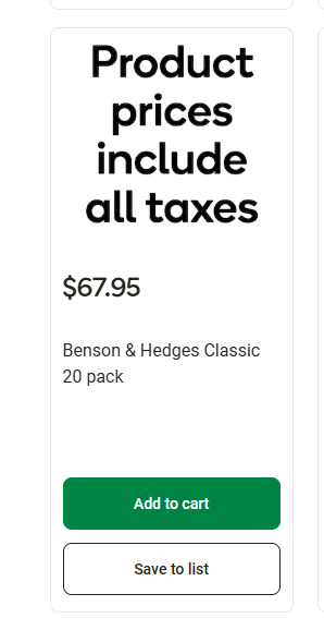 Nucktheman's tweet photo. @ramblingbarman @senatorbabet That's the normal price for any quality smokes here now. $70 for a 20 pack. https://t.co/GtD0BX1sD3
