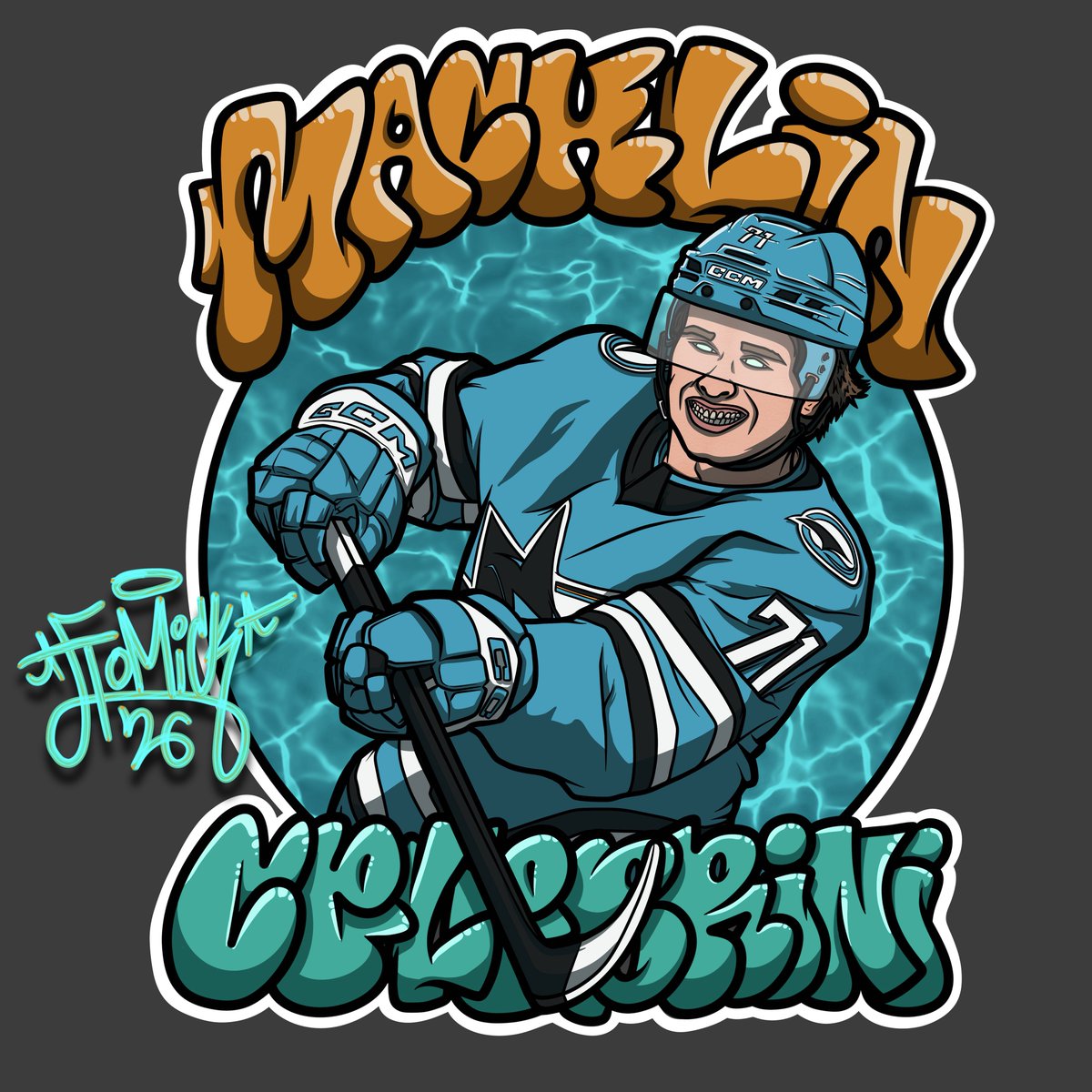 EtomickArt's tweet photo. Can’t wait for a new season of my @SanJoseSharks and another year of #MacklinCelebrini!! https://t.co/XHUylFECLu