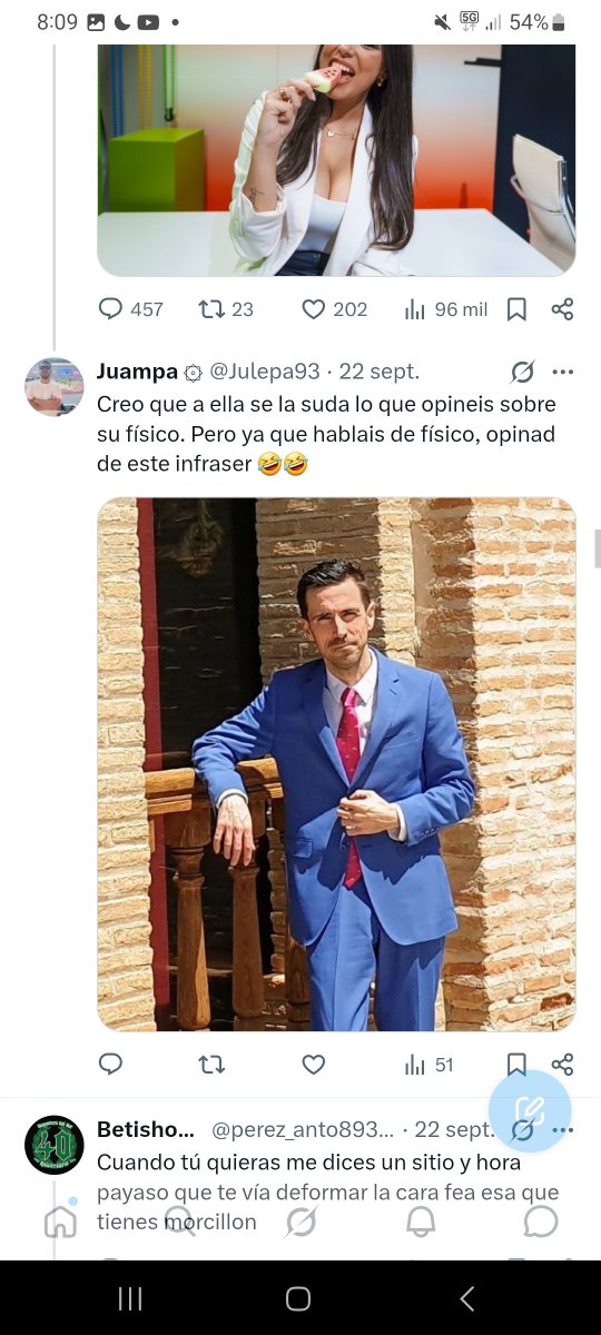zure141's tweet photo. @Julepa93 ¿De verdad lo llamas infraser? Pero ¿te has visto la cara, colega? Jajajajaja. Madre mía con el señor «ver», que ni tiene la hombría de defender a la foca que se folla. https://t.co/K7B2ErNjhG