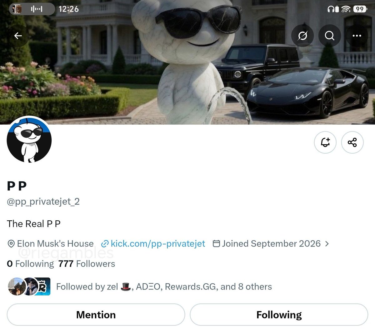 riegambles's tweet photo. @pp_privatejet_2 I’m your 777th follower and that’s my lucky number. I have a feeling that luck is going to be in my favor today @pp_privatejet_2 #SHUFFLE 

riegambles https://t.co/QVyt6MJyoE