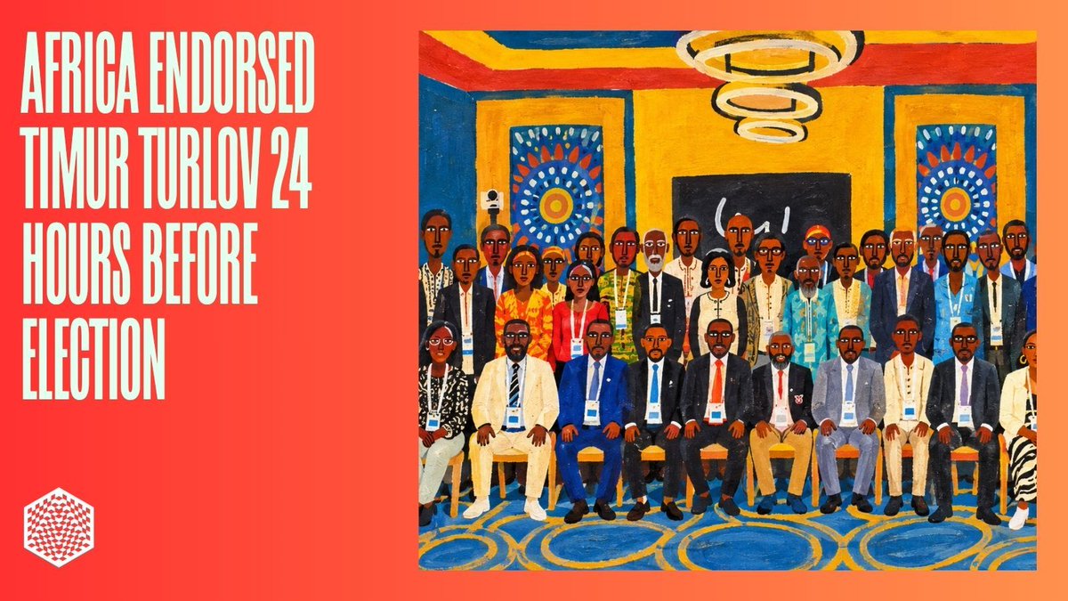 theworldchess's tweet photo. Africa's 51  federations-strong chess union endorsed Timur Turlov for FIDE president. It took two months, an ethics trial, and a ruling on who gets to keep the debit card. Take a look on how it went down: https://t.co/QCKyU7TTVJ https://t.co/yVitzQQDat