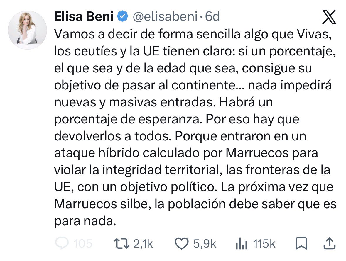 isarnbe's tweet photo. las dos Españas de @elisabeni 

si hay que cumplir la ley para echar a una señora de 87 años se echa… y si NO hay que cumplir la ley para echar a inmigrantes de España se echan.

la cuestión es echar, lo de cumplir la ley ya depende del caso. https://t.co/YHoVfVn8xZ