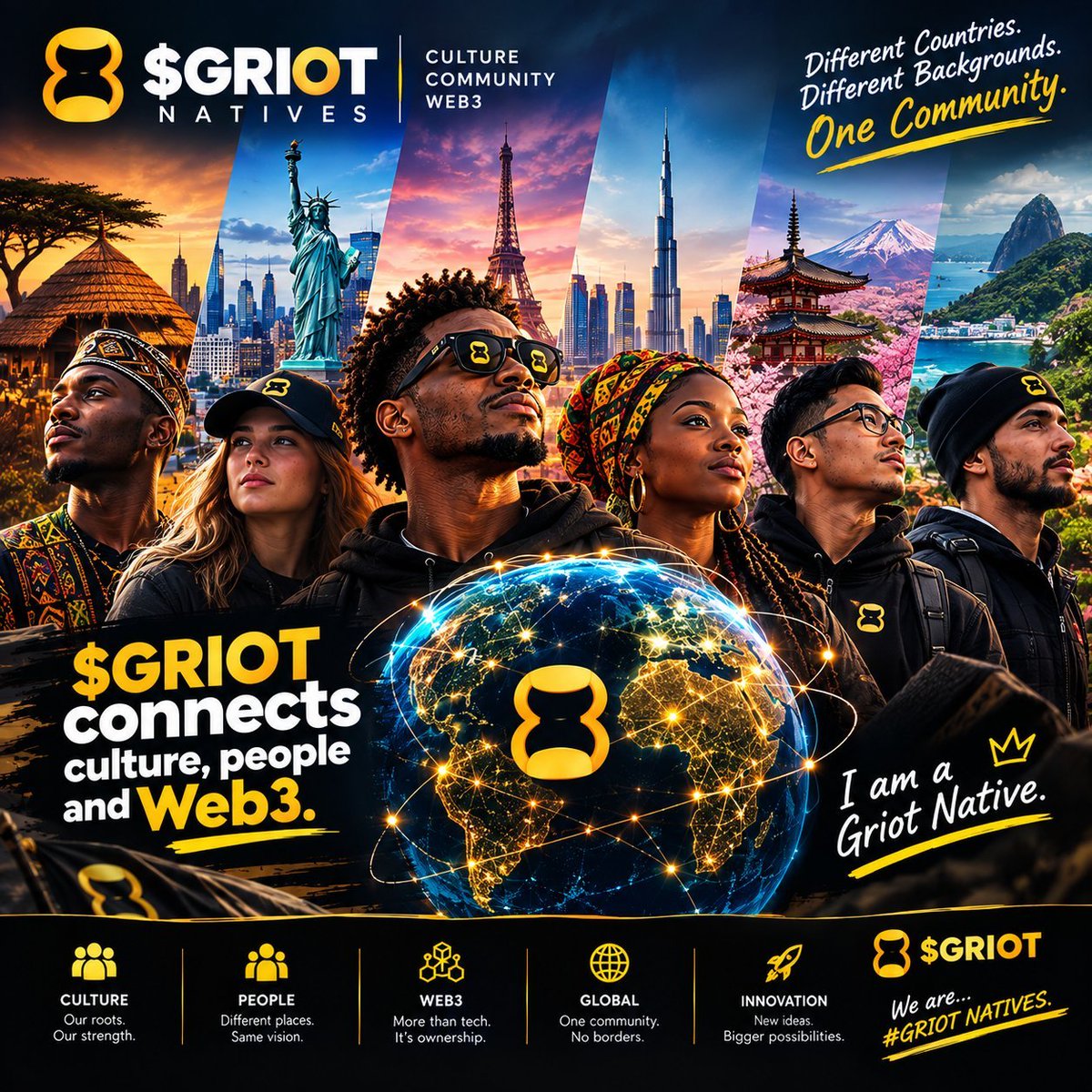 amoateng22601's tweet photo. Different countries.
Different backgrounds.
One community.
$GRIOT connects culture, people and Web3. 🌍
I am a Griot Native. https://t.co/qMvP3yYmDm