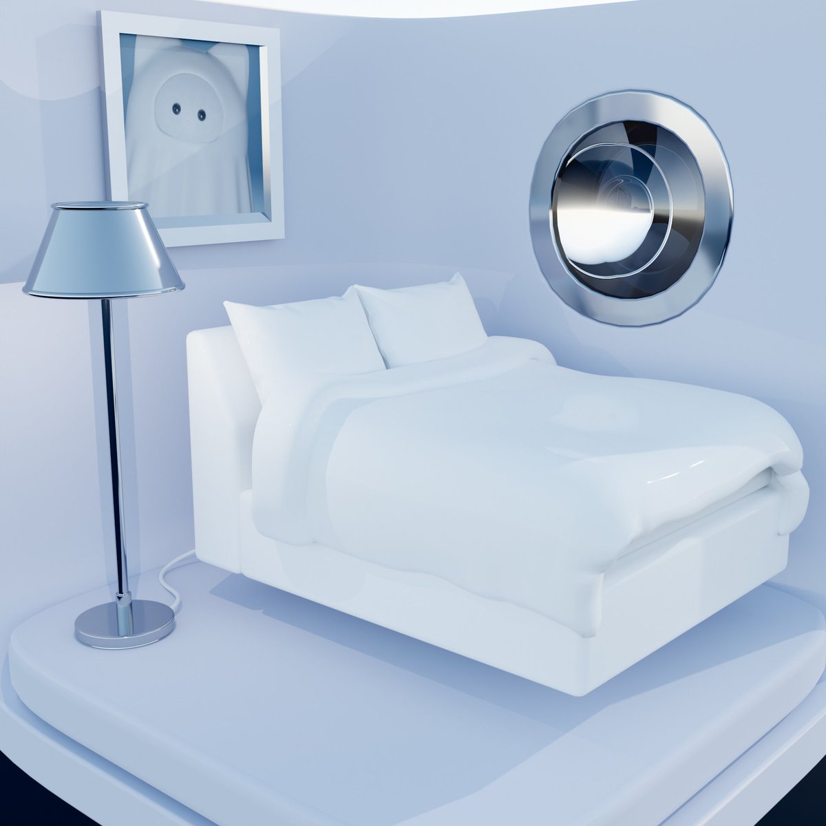 __enacha's tweet photo. もうちょっと家具作れるように頑張る🛏️
#blender #blender初心者 https://t.co/Jd1YUa4n2f