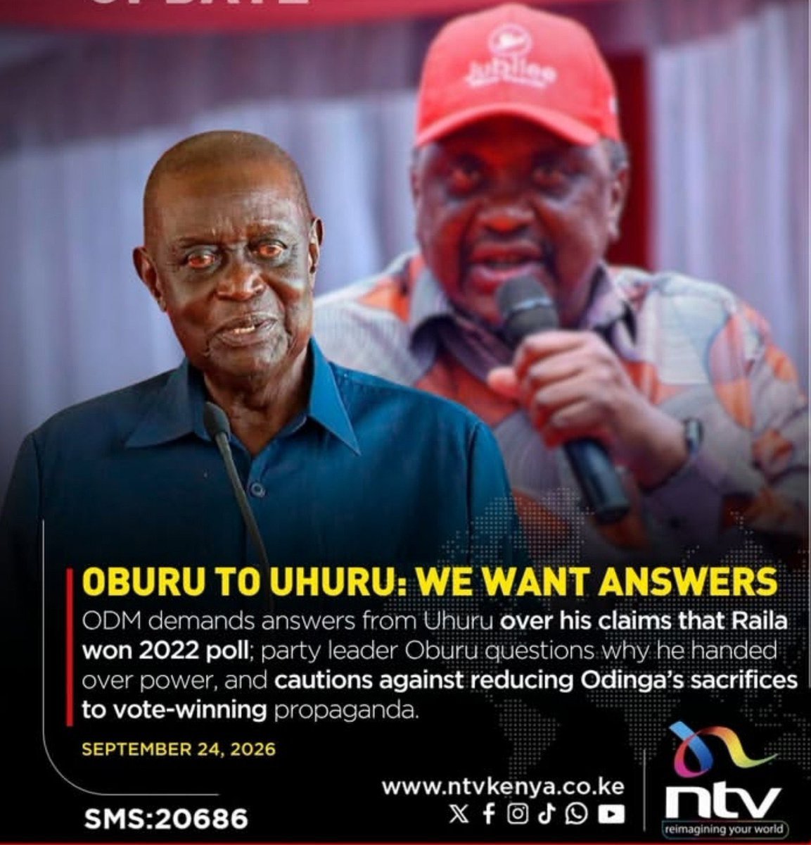 RichieHub2__'s tweet photo. Uhuru knows what happened in 2022. Now why is he reminding us later after Baba has been buried? 

Kenyans need answers,not cheap propaganda. https://t.co/jlH1gMAflh