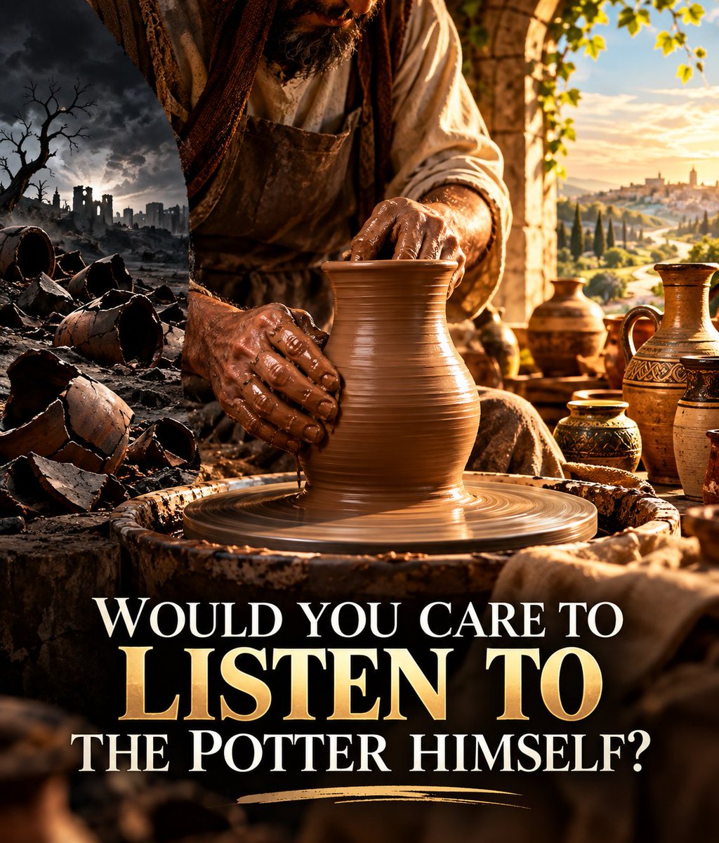 YinKysmileS's tweet photo. You may have been told a very different story about the Potter, one in which He fashions some for mercy and others simply for destruction. But before we decide what the Potter does with His clay, shouldn't we first listen to the Potter Himself?

There is something about the usual treatment of Romans 9 that has troubled me for a long time. We are told that God is the Potter and man is merely clay, and from that perfectly biblical truth an enormous conclusion is drawn: God may unconditionally make one person a vessel of mercy and another a vessel of wrath, withhold from the latter the only grace by which he could ever believe, and then destroy him for remaining exactly what God determined he must remain. If anyone questions that conclusion, “Who art thou, O man?” is supposed to end the conversation.

But Paul did not invent the Potter and the clay in Romans 9. He reached back into a biblical story already told, and the strange thing is that when God Himself explains that imagery, the clay is not being arbitrarily destroyed without regard to its response to Him.

Jeremiah watched a vessel become marred in the potter's hand, and the potter made it again into another vessel “as seemed good to the potter to make it.” God then said, “O house of Israel, cannot I do with you as this potter?... as the clay is in the potter's hand, so are ye in mine hand” (Jer. 18:4–6). Nobody reading Scripture seriously should quarrel with that sovereignty.

Yet God immediately explains what He means. If He pronounces that a nation will be plucked up and destroyed, “IF that nation... turn from their evil, I will repent of the evil that I thought to do unto them.” Conversely, if He announces blessing and that nation turns to evil and refuses His voice, He says He will withhold the good He intended for it (Jer. 18:7–10). He then tells Judah, “Return ye now every one from his evil way,” and their answer is that they will continue after their own devices and evil hearts (vs 11–12).

That is important because God's own explanation makes the threatened outcome responsive to the moral condition of the people. The Potter is sovereign throughout, but His sovereignty is not arbitrariness. Destruction is deserved, repentance meets mercy, persistent rebellion meets judgment. The clay being in His hands never means that the clay's response to His warning is irrelevant.

Nineveh makes this even clearer. Jonah walked into the city announcing, “Yet forty days, and Nineveh shall be overthrown” (Jonah 3:4). If an announcement of destruction necessarily revealed an unconditional decree to destroy, Nineveh was finished. God Himself had announced its overthrow.

But the Ninevites believed God, humbled themselves, and turned from their violence. Scripture then says, “God saw their works, that they turned from their evil way; and God repented of the evil, that he had said that he would do unto them; and he did it not” (Jonah 3:10).

So God's announcement of destruction told Nineveh what its wickedness presently deserved. It did not mean that God had eternally fashioned those people for destruction and made any other outcome impossible. The warning itself became God's merciful means of bringing them to repentance.

That distinction matters enormously when we come to Pharaoh.

Yes, God told Moses beforehand that Pharaoh would resist and that He would harden Pharaoh's heart (Exod. 4:21; 7:3–5). But knowing beforehand what a wicked ruler will do does not make God the moral cause of his wickedness. Nor does God's sovereign determination to use Pharaoh's rebellion for His own purposes require us to believe that God first had to create the rebellion He intended to judge.

Pharaoh is introduced to us within an Egyptian system already oppressing Israel and murdering Hebrew sons (Exod. 1:8–22). When God's command finally reaches him, Pharaoh answers, “Who is the LORD, that I should obey his voice?... I know not the LORD, neither will I let Israel go” (Exod. 5:2). That defiance is Pharaoh's.

What follows is fascinating because Exodus refuses to tell the story in only one direction. Pharaoh's heart is hardened (Exod. 7:13). Pharaoh hardens his own heart (8:15, 32; 9:34). God hardens Pharaoh's heart (9:12; 10:20, 27). We have no right to erase Pharaoh's self-hardening in order to defend God's hardening, any more than we have the right to erase God's hardening in order to defend Pharaoh's responsibility.

And while Pharaoh is resisting, God does not stop revealing Himself. Pharaoh receives command after command, warning after warning, plague after plague, relief after relief. The revelation becomes so undeniable that Pharaoh eventually says, “I have sinned this time: the LORD is righteous, and I and my people are wicked” (Exod. 9:27). Yet after relief comes, Scripture says, “he sinned yet more, and hardened his heart” (9:34).

There is a small detail in that same chapter that deserves far more attention. Before the hail, God warns the Egyptians to bring their servants and cattle under shelter. “He that feared the word of the LORD among the servants of Pharaoh” obeyed the warning, while “he that regarded not the word of the LORD” left them outside (Exod. 9:20–21).

The distinction in the text is not between Egyptians whom God arbitrarily decided to warn and Egyptians He refused to warn. The warning went out. Some began to fear God's Word. Others disregarded it. Pharaoh himself continued resisting under an ever-increasing revelation of the God he had originally mocked with, “Who is the LORD?”

So when God eventually judicially hardens Pharaoh, He is not turning a humble seeker into a rebel. Pharaoh has repeatedly resisted the light given to him. God's hardening is terrible judgment upon rebellion, and at the same time God makes that very rebellion serve His purpose: “For this same purpose have I raised thee up, that I might shew my power in thee” (Rom. 9:17; Exod. 9:16).

That pattern did not disappear with Pharaoh. Paul describes it in Romans 1. Men suppress truth in unrighteousness, refuse to glorify God, exchange His truth for a lie, and then three times we hear the dreadful judicial response: “God gave them up” (Rom. 1:24, 26, 28). Second Thessalonians says people “received not the love of the truth, that they might be saved,” and “for this cause God shall send them strong delusion” (2 Thess. 2:10–11).

“For this cause” matters. Their judicial condition has a moral history.

And Paul has already told us the same thing about wrath before Romans 9 ever begins. God shows “goodness and forbearance and longsuffering,” and His goodness “leadeth thee to repentance.” But the person who continues “after thy hardness and impenitent heart” is said to “treasure up unto thyself wrath against the day of wrath” (Rom. 2:4–5).

That language is almost impossible to miss once Romans 9:22 comes into view: “What if God, willing to shew his wrath, and to make his power known, endured with MUCH LONGSUFFERING the vessels of wrath fitted to destruction?”

The same Paul has already joined longsuffering with repentance, and hardness with wrath. The man under judgment is said to treasure wrath unto himself through his hard and impenitent heart. So there is no exegetical reason to suddenly make “vessels of wrath” mean people whom God created for the purpose of destroying irrespective of their response to His goodness and patience.

Even Paul's wording deserves restraint. He calls them “vessels of wrath fitted to destruction,” but when he turns to the vessels of mercy he says, “which HE had afore prepared unto glory” (Rom. 9:22–23). Paul explicitly attributes the beforehand preparation for glory to God. He does not write the corresponding sentence that God “afore prepared” the vessels of wrath for destruction. We should be very careful about supplying words Paul did not.

And this is where Paul's later use of the same vessel imagery becomes extremely important.

In 2 Timothy 2:20 he writes that in a great house there are different vessels, “some to honour, and some to dishonour.” If “vessel unto dishonour” were itself a technical description of an individual whom God had immutably fashioned for that condition, Paul's next sentence would be very strange indeed:

“If a man therefore purge himself from these, HE SHALL BE A VESSEL UNTO HONOUR, sanctified, and meet for the master's use, and prepared unto every good work” (2 Tim. 2:21). 

Paul has just taken the language of vessels, honour and dishonour and placed moral response right in the middle of it.

He does not tell the dishonourable vessel, “Discover which immutable class the Potter assigned you to before creation.” He tells the person to cleanse himself from what is dishonourable, and “he shall be a vessel unto honour.” That doesn't make Romans 9 and 2 Timothy 2 identical passages, but it tells us something we cannot honestly ignore: Paul's vessel language itself does not mean that a person's status as honourable or dishonourable must be an unchangeable identity imposed upon him without regard to his response.

In fact, that sounds remarkably like the Potter imagery God had already explained through Jeremiah. The Potter has unquestionable authority over His house and His clay, but what kind of vessel someone becomes is not therefore disconnected from repentance, cleansing, obedience or persistent rebellion. Jeremiah's threatened nation can turn and be spared. Nineveh can hear a sentence of destruction, repent and receive mercy. Paul can tell someone associated with dishonour that if he cleanses himself, “he shall be a vessel unto honour.”

So why should Romans 9 suddenly be required to mean that before any response whatsoever God secretly fixes every individual into one of two immutable categories?

That isn't even the question driving Romans 9.

Paul begins the chapter grieving over Israel (Rom. 9:1–5). The problem is that the people possessing the covenants, promises and fathers have largely rejected their own Messiah. Has God's Word therefore failed? Paul answers, “They are not all Israel, which are of Israel” (v.6). Physical descent never placed God under obligation to save somebody merely because Abraham was his ancestor.

That is why Isaac and Ishmael, Jacob and Esau, Pharaoh, mercy and hardening enter Paul's argument. God remains sovereign over the historical course of His promise. Israel cannot claim Him as an ethnic possession, and God's mercy is free to overflow Israel's national boundaries. Hence Paul identifies the vessels of mercy as those whom God called “not of the Jews only, but also of the Gentiles” (Rom. 9:24), before quoting Hosea's astonishing promise: “I will call them my people, which were not my people” (vs 25).

Then Paul himself tells us why Israel stumbled.

The Gentiles attained “the righteousness which is of faith,” while Israel did not attain it. Paul asks, “Wherefore?” and answers his own question: “Because they sought it not by faith... For they stumbled at that stumblingstone” (Rom. 9:30–32).

That explanation belongs to the same chapter as “whom he will he hardeneth.” We should allow Paul to retain both statements instead of using one to erase the other.

His grief continues immediately into Romans 10: “My heart's desire and prayer to God for Israel is, that they might be saved” (vs 1). Israel “have not submitted themselves unto the righteousness of God” (vs 3). Yet “whosoever believeth on him shall not be ashamed,” the same Lord is “rich unto all that call upon him,” and “whosoever shall call upon the name of the Lord shall be saved” (vv.11–13).

Did Israel never hear? Paul asks precisely that: “Have they not heard?” His answer is “Yes verily” (vs 18). And he closes with God's own lament: “All day long I have stretched forth my hands unto a disobedient and gainsaying people” (vs 21). Those hands matter when we are talking about the Potter.

Romans 11 then explains the present condition of the unbelieving branches in language so plain that it ought to control how we read what came before: “Because of unbelief they were broken off, and thou standest by faith” (Rom. 11:20).

Paul does not tell us that they were broken off because they had been eternally manufactured as vessels incapable of anything except unbelief. He says, “because of unbelief.”

More remarkably, he says of those very broken branches: “And they also, IF THEY ABIDE NOT STILL IN UNBELIEF, SHALL BE GRAFFED IN: for God is able to graff them in again” (Rom. 11:23).

Whatever else Romans 9 means, Romans 11 will not permit us to imagine that the unbelieving Israelite is simply an ontologically fixed “vessel of wrath” for whom movement from his present condition is impossible. Paul contemplates the same unbelieving branches being grafted in again if they do not remain in unbelief.

This is why the Old Testament background matters so much. Paul has not created a new Potter in Romans 9. The God who sent Jeremiah to the Potter's house is the God Paul is discussing. The God who warned Nineveh is the God Paul is discussing. The God who endured Pharaoh's resistance and eventually hardened him is the God Paul is discussing.

And that God says something astonishing about the wicked: “Have I any pleasure at all that the wicked should die?... and not that he should return from his ways, and live?” (Ezek. 18:23)

Again: “I have no pleasure in the death of him that dieth... wherefore turn yourselves, and live ye” (Ezek. 18:32).

And finally, God swears by His own life: “As I live, saith the Lord GOD, I have no pleasure in the death of the wicked; but that the wicked TURN FROM HIS WAY AND LIVE: turn ye, turn ye from your evil ways; for why will ye die?” (Ezek. 33:11).

I find it very difficult to read those words and then accept that God's longsuffering toward a vessel of wrath means He is merely delaying the destruction of someone whom He has unconditionally determined never to enable to repent.

Paul has already told us what God's goodness, forbearance and longsuffering are doing: they lead to repentance (Rom. 2:4). He has already told us what the hard and impenitent sinner is doing: treasuring up wrath unto himself (Rom. 2:5). Romans 9 then describes God enduring vessels of wrath with much longsuffering.

Nineveh shows what happens when people heed that patience and warning: they turn, and mercy meets them.

Pharaoh shows the other possibility. Warning follows warning, revelation increases, even Egyptians around him begin fearing God's Word, yet Pharaoh persists in hardening himself. Eventually the God he repeatedly resists judicially hardens him, and his rebellion becomes the very stage upon which God's power is displayed.

Those are not two different Gods. That is the same righteous Potter dealing differently with repentance and persistent rebellion. And this is why the question of God's longsuffering cannot be brushed aside with “Who art thou, O man?”

If God had already determined that a particular person would never receive the grace without which repentance was possible, what meaningful purpose would His longsuffering toward that person serve? What repentance is the delay giving room for? What alternative to destruction is God's goodness leading him toward if God Himself has eternally determined never to enable him to take it?

To tell someone, “Turn ye, turn ye... why will ye die?” while having unconditionally determined never to grant him any possibility of turning would make the revealed appeal extraordinarily difficult to reconcile with the secret intention attributed to God.

To say, “I have no pleasure in the death of the wicked,” while insisting that God created this particular wicked man for an unavoidable destruction and withheld the only grace by which that destruction could be escaped creates the same difficulty.

And to describe God as “enduring with much longsuffering” someone whose destruction He had made unconditionally inevitable would drain longsuffering of the significance Paul himself gave it when he said God's goodness and patience lead sinners toward repentance.

I don't need to diminish God's sovereignty to avoid that conclusion. Scripture never asks me to.

The Potter remains sovereign when Nineveh repents and He spares it. He remains sovereign when Judah refuses His warning and judgment falls. He remains sovereign when Pharaoh hardens himself, and He remains sovereign when He judicially hardens Pharaoh. He remains sovereign when unbelieving branches are broken off, and He will remain sovereign if those same branches cease from unbelief and He grafts them in again.

And Paul settles the question of whether “vessel unto dishonour” must describe an eternally fixed identity with his own words: “If a man therefore purge himself from these, he shall be a VESSEL UNTO HONOUR.” (2 Tim. 2:21).

There is no rebellion against the Potter in saying that. The Potter Himself told us so.