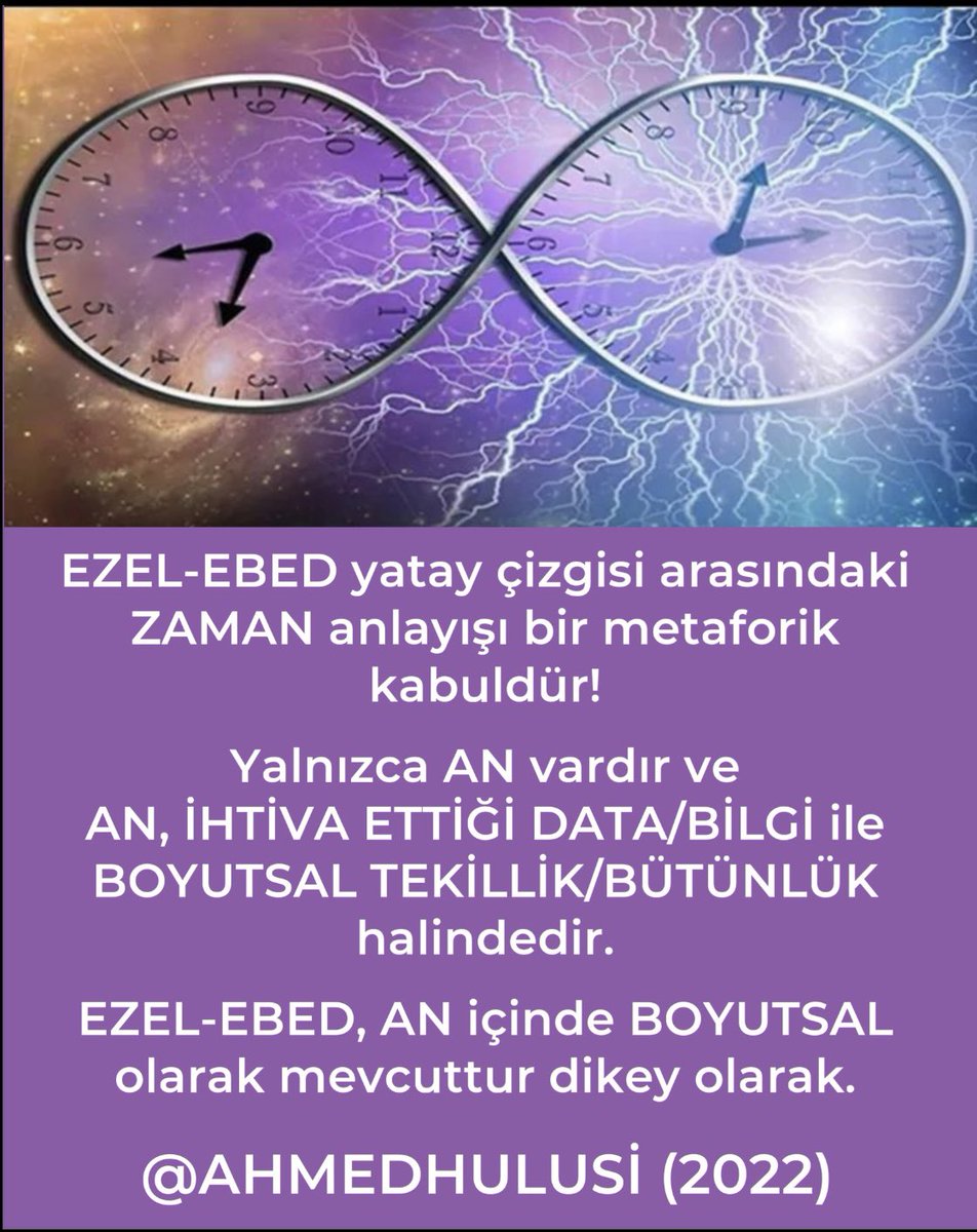 AylinERK's tweet photo. Bu videodaki 3D Gaussian Splatting teknolojisi. AhmedHulusi nin 63 yıldır  anlattığı  "TEK BİR AN" ve zamansızlık hakikatinin somut bir simülasyonudur.

Bakın @Ahmedhulusi çeşitli senlerde bunu nasıl açıklamış:

Dünyamızda zaman yok kareler var.
Dünyamızın orijini ise 2D data
Yalnızca an da yaşamakta,veya anı seyretmekteyiz
Zaman ise kabul.
(2021)

İnsan beyni oluşurken 3 boyutlu ve zaman kavramlı olarak oluşuyor. 3 boyutlu ve zaman kavramlı oluşan beyin otomatikman bütün bilgileri de daha sonraki yaşamında göz ve kulak kaynaklı olarak aldığı için, 3 boyut ve zaman kavramlı olarak varlığın orjinini deşifre etmeye çözmeye çalışıyor.
Dünyamızın orijini ise 2D data. Orijin/gerçek beyin, bilgitabanı, datası itibarıyla 2D olan varlığındaki bilgi çeşitliliğiyle, 3d olan hologram dünyasını yaratır AN içinde. Beyninin algılama organlarına GÖRE oluşan "HOLOGRAM DÜNYASI"nda yaşar. Beyninin derinliklerinde zaman kavramsız olarak bu boyut vardır; çünkü zaten o tekil dalga boyu/bilgi yapıdakinin dönüşmüş hâliyle varsın!
Dünyamızda zaman yok kareler var. EZEL-EBED yatay çizgisi arasındaki ZAMAN anlayışı bir metaforik kabuldür! Zaman ise kabul.
Yalnızca AN vardır ve AN, İHTİVA ETTİĞİ DATA/BİLGİ ile BOYUTSAL TEKİLLİK/BÜTÜNLÜK halindedir. EZEL-EBED, AN içinde BOYUTSAL olarak mevcuttur dikey olarak. Yalnızca an da yaşamakta, veya anı seyretmekteyiz.
Kuantum beyinin yaratısı olan zihin için yalnızca “AN” vardır! “AN” öyle bir “AN”dır ki, tüm kendisinden önceki “an”ları hatıralar olarak içinde barındırır, ki buna kısaca “dün” deriz; hem de geleceğe dönük tüm beklentileri kurgular, ki buna da “yarın”lar deriz.
Yaşam denilen şey yalnızca “AN”dan ibarettir!(2023)

EZEL-EBED yatay çizgisi arasındaki ZAMAN anlayışı bir metaforik kabuldür!

Yalnızca AN vardır ve 
AN, İHTİVA ETTİĞİ DATA/BİLGİ ile
BOYUTSAL TEKİLLİK/BÜTÜNLÜK halindedir.

EZEL-EBED, AN içinde BOYUTSAL olarak mevcuttur dikey olarak.
(2022)
@AhmedHulusi

Orijin/gerçek beyin,bilgitabanı,datası itibarıyla 2D olan varlığındaki bilgi çeşitliliğiyle, 3d olan hologram dünyasını yaratır AN içinde
Beyninin algılama organlarına GÖRE oluşan”HOLOGRAM DÜNYASI”nda yaşar
(2017 )

Beyninin derinliklerinde zaman kavramsız olarak bu boyut vardır; çünkü zaten o tekil dalga boyu/bilgi yapıdakinin dönüşmüş hâliyle varsın!
(2023)

Kuantum beyinin yaratısı olan zihin için yalnızca “AN” vardır!

“AN” öyle bir “AN”dır ki, tüm kendisinden önceki “an”ları hatıralar olarak içinde barındırır, ki buna kısaca “dün” deriz; hem de geleceğe dönük tüm beklentileri kurgular, ki buna da “yarın”lar deriz.

Yaşam denilen şey yalnızca “AN”dan ibarettir! (2024)

Ayrıca kader konusunda da @AhmedHulusi şöyle demiştir:

Olan olmuştur, olmama ihtimâli yoktu; olmamışın da olma ihtimâli yoktu. Allâh’a imanın esası, kadere imandan geçer. Buna iman eden suçlamaz!
@AhmedHulusi (2022)

Bazı Kaynaklar:
https://t.co/p3ay1FuTBw…

https://t.co/L5K5B2miVN…

https://t.co/rAHQEQgWlr…

https://t.co/L5vkDNsCEh…

https://t.co/ismQmurxmU

https://t.co/kukPJSCmXZ…

+++