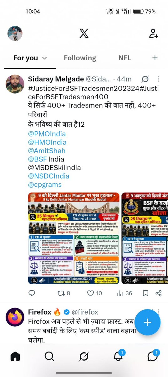 Nitinkumarv7's tweet photo. #JusticeForBSFTradesmen2023_24 https://t.co/HiIhRwFA2d